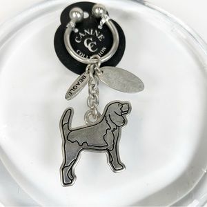 Canine Collection Beagle Dog Metal Key Ring NEW